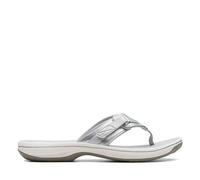 Clarks Brinkley Sea, Infradito Donna, Silver Synthetic, 42 EU