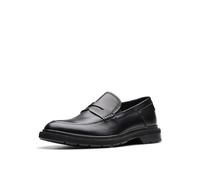 Clarks Burchill Penny Mens Black Leather, 9