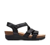 Clarks Calenne Clara, Sandali con zeppa Donna, Nero Combi, 37 EU