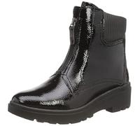Clarks Calla Zip, Stivali alla Moda Donna, Black Crinklepat, 41 EU