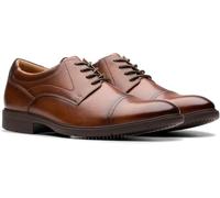 Clarks Cappello da uomo Eldredge Oxford, Pelle marrone scuro., 12 UK Wide