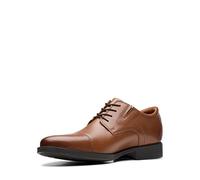 Clarks Cappello da Uomo Whiddon Oxford, Pelle Marrone Scuro, 9.5