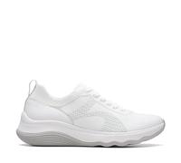 Clarks Circuit Tie, Scarpe da Ginnastica Donna, White Knit, 39.5 EU