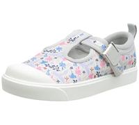 Clarks City Dance T., Scarpe da ginnastica, Bambine e ragazze, Argento, 24 EU Larga