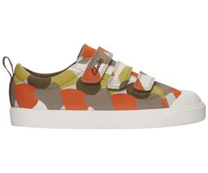 Clarks City Vibe K, Scarpe da Ginnastica Basse Bambine e Ragazze, Olive Interest, 35 EU