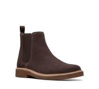 Clarks Clarkdale Easy Chelsea - Stivali da uomo, Camoscio marrone scuro., 41 EU