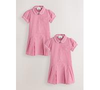 Clarks Clarks Gingham Zip Front School Dresses 2 Pack 116122cm rosso