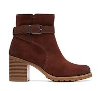 Clarks Clarkwell Hall - Stivali alla moda da donna, British Tan Sde, 39.5 EU