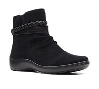 Clarks Cora Braid Boot, Stivaletto Donna, Camoscio Nero, 39.5 EU