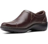 Clarks Cora Giny Dark Brown Tumbled/Smooth Leather 10 B (M)