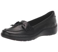 Clarks Cora Haley, Mocassino Donna, Cuoio Nero, 41 EU Larga