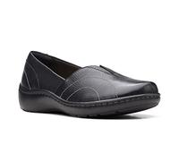 Clarks Cora Meadow, Mocassino Donna, Pelle Nera, 39 EU