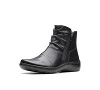 Clarks Cora Pace, Stivaletto Donna, Pelle Nera, 37 EU