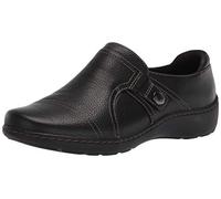 Clarks Cora Poppy, Mocassino Donna, Nero Tumbled, 39 EU Stretta