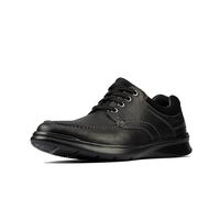 Clarks Cotrell Edge, Oxford Uomo, Black Oily Leather, 42.5 EU Larga