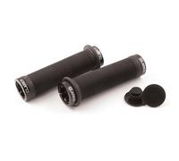 Clarks Cycle Systems CLO-275 - Manopole a doppia flangia, piccole, colore nero, 130 mm