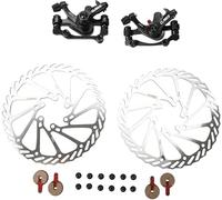 Clarks Cycle Systems CMD-21 Set di freni a disco meccanici, inclusi rotori, supporti IS, 160/140 mm, nero