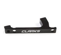 Clarks Cycle Systems Staffa di Montaggio Standard per Pinza Freno a Disco, Nera, Montaggio a Montante, Anteriore, 180 mm
