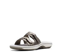 Clarks Sandali da donna Breeze Piper Slide, Adulto, Peltro sintetico, 41 EU