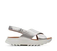 Clarks Dashlite Wish, Sandalo Donna, Argento Metallizzato, 40 EU