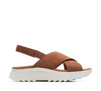 Clarks Dashlite Wish, Sandalo Donna, Camoscio Marrone Scuro, 38 EU