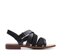 Clarks Declan Mix, Sandali alla Schiava Donna, Nero (Black Combi Lea Black Combi Lea), 37 EU