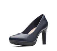 Clarks - Décolleté Ambyr Joy da Donna, Pelle, Blu Navy, 39 EU