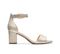 Clarks Deva Mae, Sandali con Cinturino alla Caviglia Donna, Champagne, 40 EU