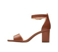 Clarks Deva Mae, Sandali con Cinturino alla Caviglia Donna, Tan Leather, 39 EU