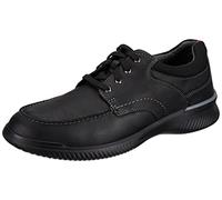 Clarks Donaway Edge, Oxford Uomo, Black Leather, 41 EU