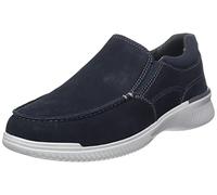 Clarks Donaway Free, Mocassino Uomo, Blu (Navy Waxy I), 43 EU Larga