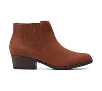 Clarks Donna Adreena Flora - Stivali con zip in pelle marrone
