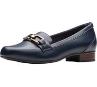 Clarks Donna Juliet Echo, Pelle, blu navy, 12 Wide