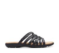 Clarks Elizabelle Rio, Sandali a Ciabatta Donna, Pelle Nera, 37.5 EU