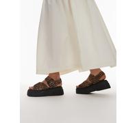 Clarks - Evamar Wish - Sandali leopardati-Nero 42