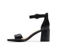 Clarks Ezoria Mae, Sandali Donna, Black Leather, 39 EU
