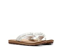 Clarks Fenner Nerice, Infradito Donna, Bianco Sporco Sintetico, 38 EU