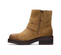 Clarks Fibbia Rebelle, Stivali alla Moda Donna, Pelle Scamosciata Noce, 38 EU