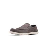 Clarks Flexway Easy, Mocassino Uomo, Camoscio Grigio Scuro, 45 EU