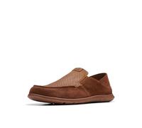 Clarks Flexway Easy, Mocassino Uomo, Pelle Scamosciata Marrone Scuro, 39.5 EU
