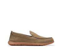 Clarks Flexway Step, Mocassino Basso Uomo, Olive Suede, 41.5 EU