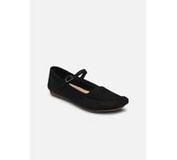 Clarks Freckle Bar, Ballet Flat Donna, Nero Nubuck, 38 EU