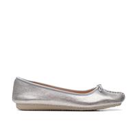 Clarks Freckle Ice, Ballerine Donna, Argento Silver Metallic, 39 EU