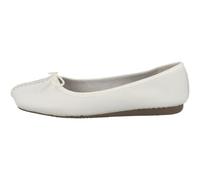 Clarks Freckle Ice, Ballerine Donna, Bianco White Leather, 39 EU
