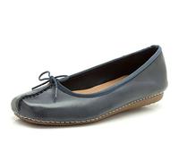 Clarks Freckle Ice, Ballerine Donna, Blu Navy Leather, 41.5 EU