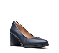 Clarks Freva55 Court Womens Navy Leather, 8
