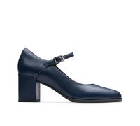 Clarks Freva55 Strap Womens Navy Leather, 4.5