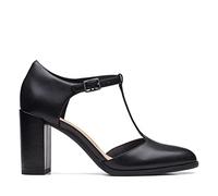 Clarks Freva85 Bar, Pompa Donna, Pelle Nera, 40 EU