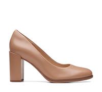 Clarks Freva85 Court, Pump Donna, Praline Leather, 37.5 EU