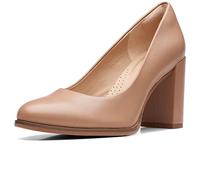 Clarks Freva85 Court, Pump Donna, Pelle Praline, 39 EU